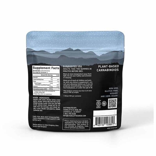 Stay Asleep Gummies 20 Mg CBN, CW